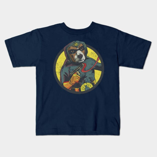 Golden Age Blue Beagle Kids T-Shirt by ThirteenthFloor